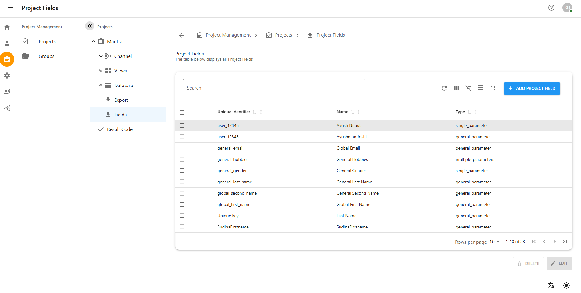 Contact Dashboard