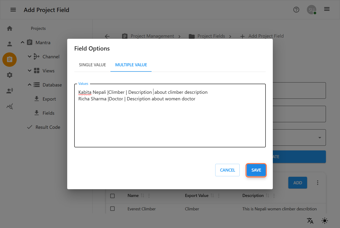 Contact Dashboard