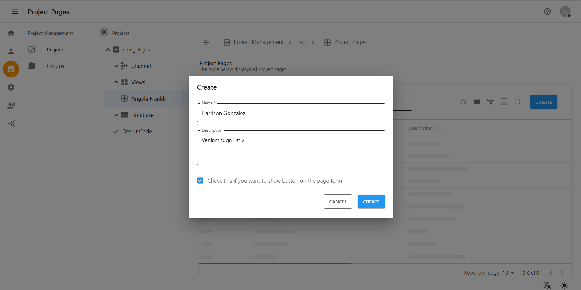 Create Page