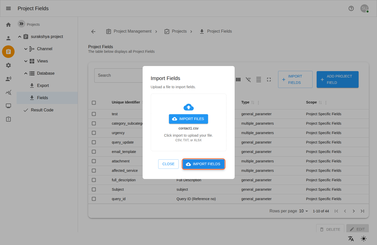 Contact Dashboard
